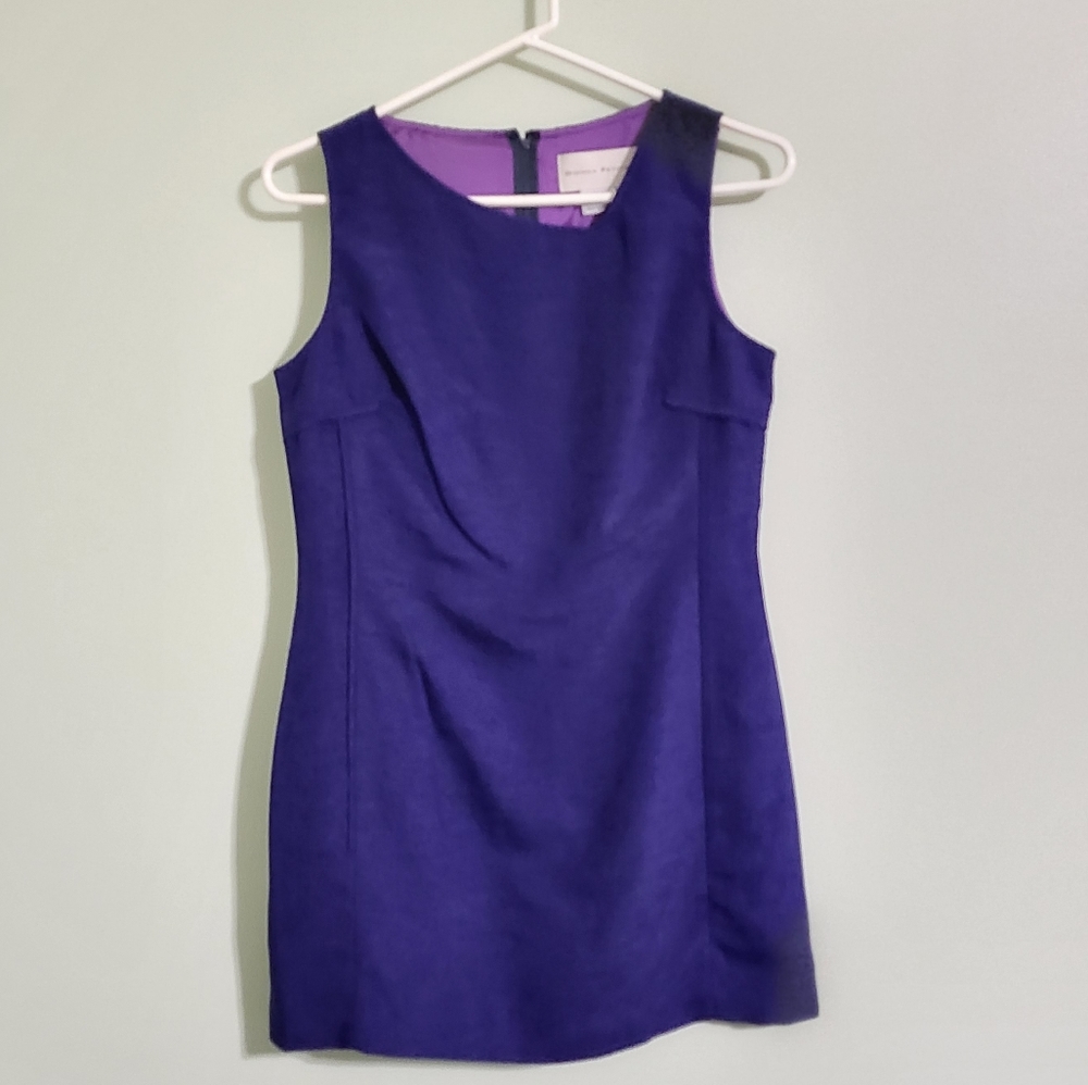 Donna Petites Deep Purple Sleeveless Dress, size L